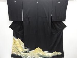 作家物　金彩宝尽くしに菊・松竹梅模様刺繍留袖(比翼付き)